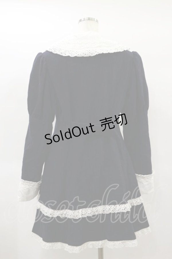 画像2: metamorphose / トーションレースコート Free ネイビー H-25-01-20-058-ME-CO-NS-ZH (2)