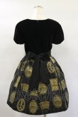 画像2: Jane Marple / チェスベルベットのミニドレス  ブラック H-25-01-20-1056-JM-OP-KB-ZT084 (2)