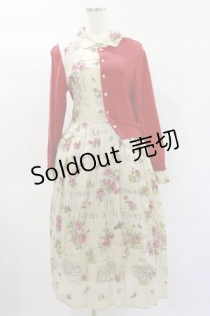 画像: Jane Marple Dans Le Salon / Val de Loireリメイクドレス  light beige×red H-25-01-20-1070-JM-OP-KB-ZH