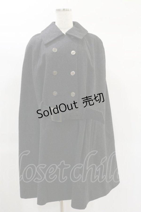 画像1: Jane Marple Dans Le Salon / ダブルボタンマントコート  グレー H-25-01-20-2012-JM-CO-KB-ZT-C042 (1)