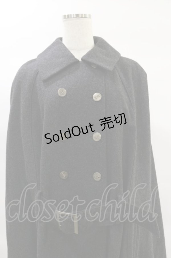 画像4: Jane Marple Dans Le Salon / ダブルボタンマントコート  グレー H-25-01-20-2012-JM-CO-KB-ZT-C042 (4)