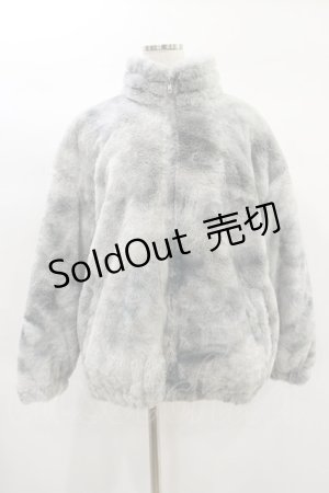 画像: NieR Clothing / 防寒中綿入りキルティングハイネックファーコート  グレー H-25-01-20-2022-PU-CO-KB-ZT-C009