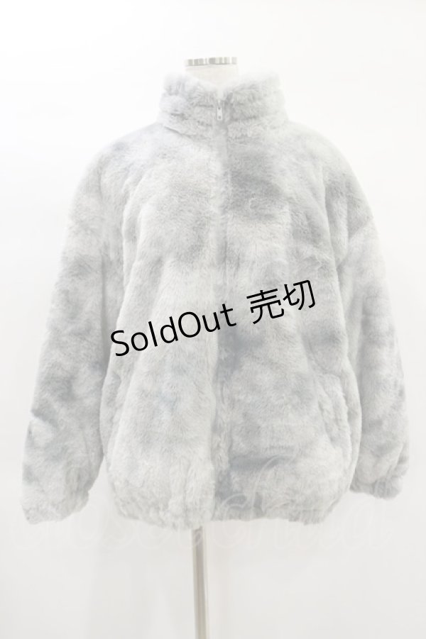 画像1: NieR Clothing / 防寒中綿入りキルティングハイネックファーコート  グレー H-25-01-20-2022-PU-CO-KB-ZT-C009 (1)