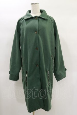 画像: NieR Clothing / ジェンダーレス4POCKET LONG COAT  グリーン H-25-01-20-2023-PU-CO-KB-C046