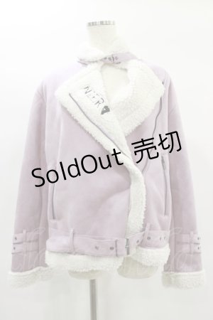 画像: NieR Clothing / 防寒2WAYボアムートンコート  くすみピンク H-25-01-20-2025-PU-CO-KB-ZT-C031
