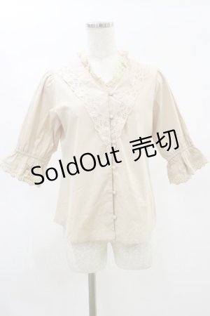 画像: an another angelus / ローズカットワークレース使いブラウス Free PINK BEIGE H-25-01-20-018-CA-BL-NS-ZH