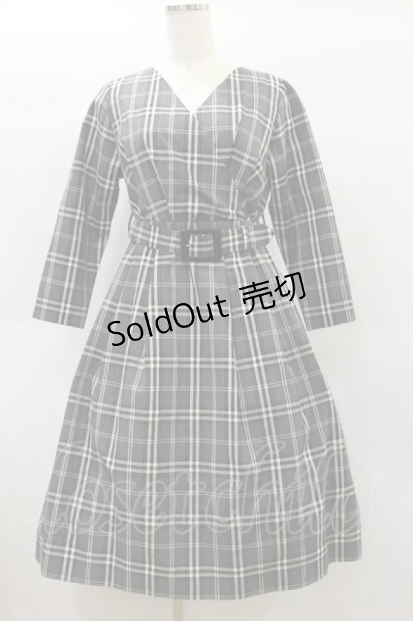 画像1: MILK / Lunaワンピース  モノトーンtartan H-25-01-22-049-ML-OP-KB-ZH (1)