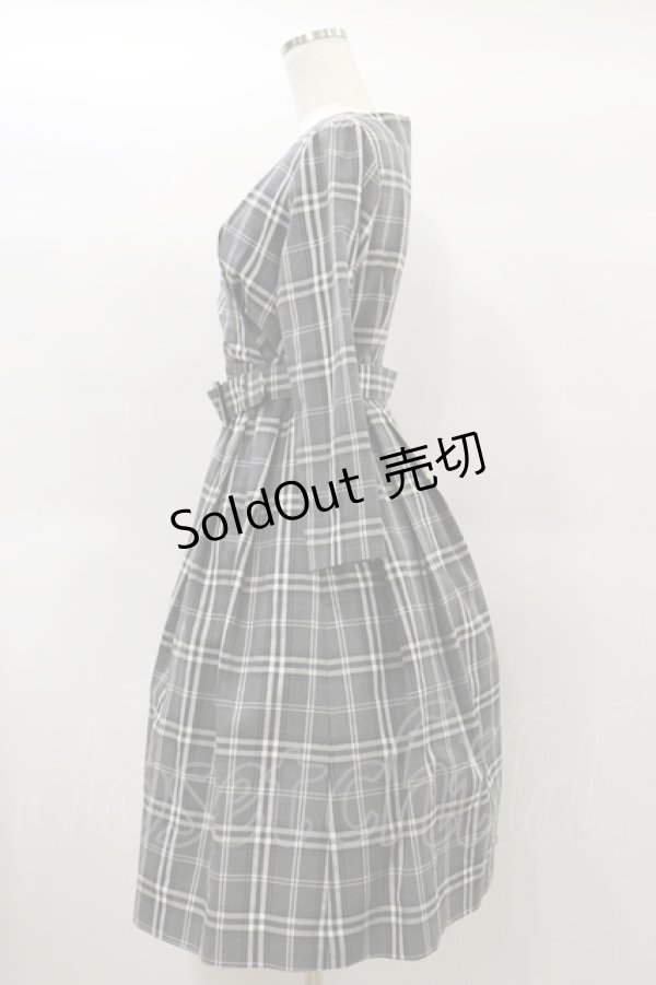 画像3: MILK / Lunaワンピース  モノトーンtartan H-25-01-22-049-ML-OP-KB-ZH (3)