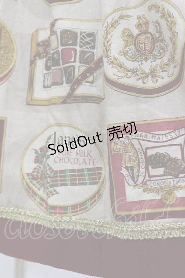 画像4: Jane Marple / Royal chocolateのスクエアドレス  アイボリー×ボルドー H-25-01-22-060-JM-OP-KB-ZH (4)