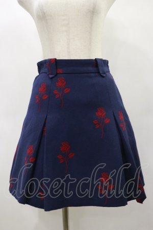 画像: MILK / Rose Jacquardミニスカート  ネイビーベース H-25-01-22-023-ML-SK-KB-ZT411