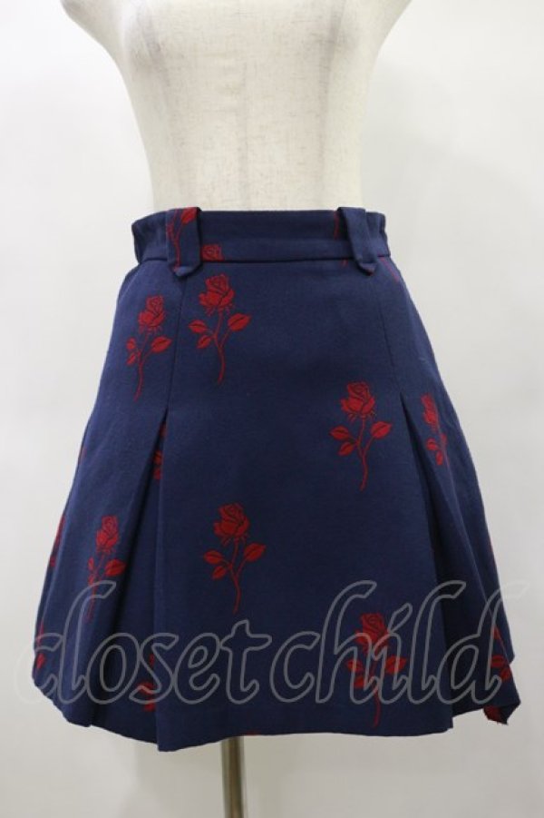 画像1: MILK / Rose Jacquardミニスカート  ネイビーベース H-25-01-22-023-ML-SK-KB-ZT411 (1)