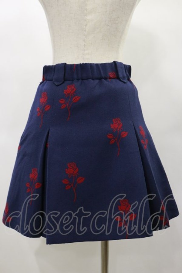 画像2: MILK / Rose Jacquardミニスカート  ネイビーベース H-25-01-22-023-ML-SK-KB-ZT411 (2)