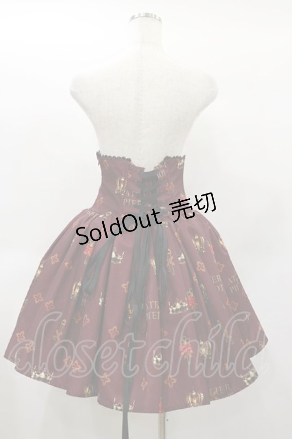 画像2: ATELIER PIERROT / Royal Crownコルセットスカート  ボルドー H-25-01-22-032-EL-SK-KB-ZH (2)