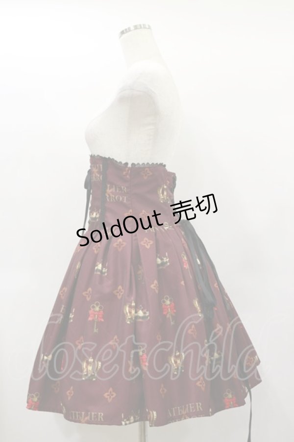 画像3: ATELIER PIERROT / Royal Crownコルセットスカート  ボルドー H-25-01-22-032-EL-SK-KB-ZH (3)