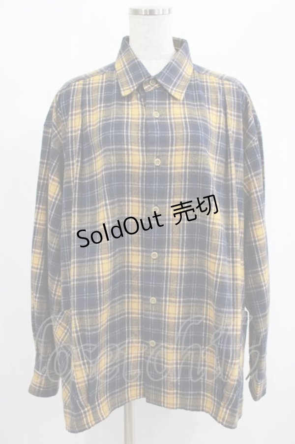 画像1: MILKBOY / BOXED SHIRTS  ネイビー×マスタードチェック H-25-01-23-3039-MB-BL-KB-ZH (1)