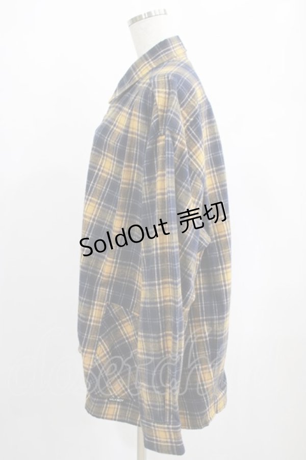 画像2: MILKBOY / BOXED SHIRTS  ネイビー×マスタードチェック H-25-01-23-3039-MB-BL-KB-ZH (2)