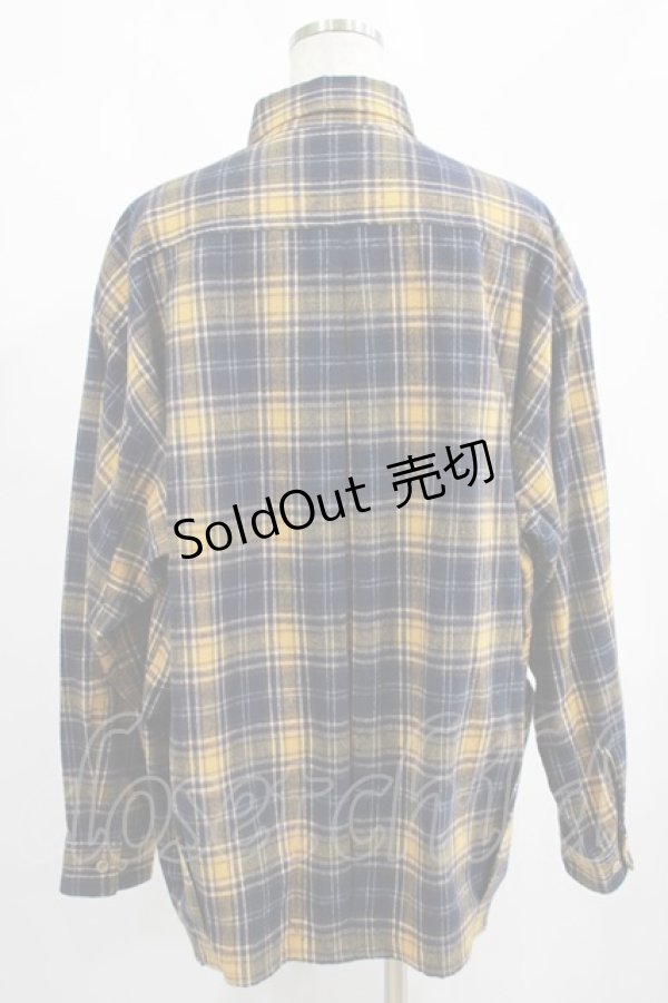 画像3: MILKBOY / BOXED SHIRTS  ネイビー×マスタードチェック H-25-01-23-3039-MB-BL-KB-ZH (3)