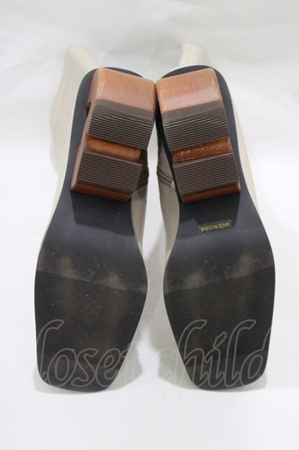 画像4: merry jenny / heart wood heel boots L ベージュ H-25-10-20-013-LO-SH-KB-ZH (4)