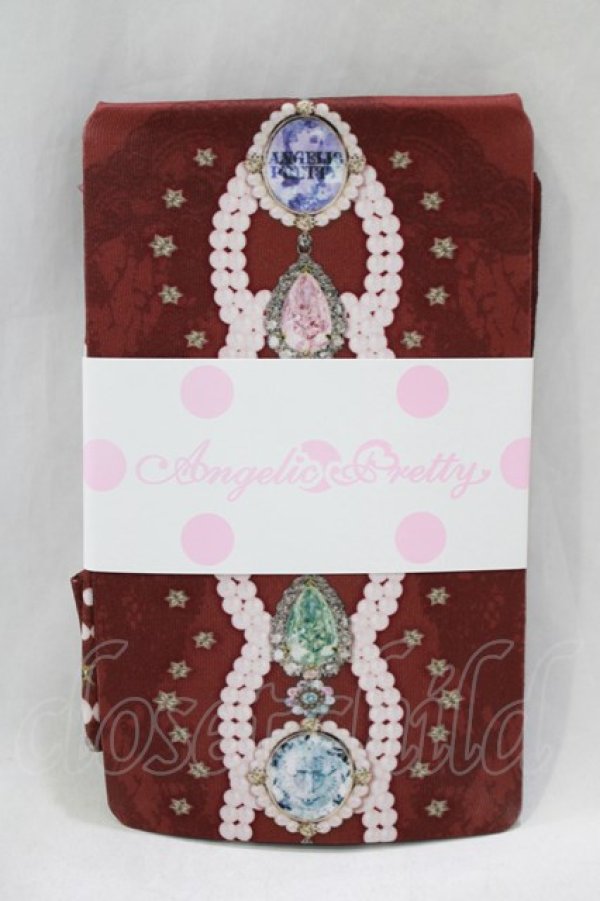 画像1: Angelic Pretty / Dreamy Jewelタイツ  ワイン H-25-01-24-050-AP-ZA-NS-ZH (1)