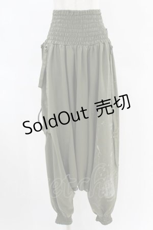 画像: Ozz Croce / ハイウエストサルエルパンツ  カーキ H-25-01-24-1019-OO-PA-KB-ZH