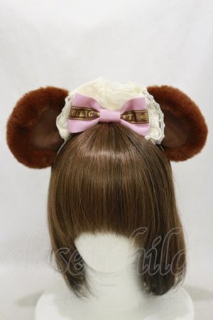 画像: Angelic Pretty / Bear’s Chocolaterieカフェカチューシャ  ブラウン/ピンク H-25-01-25-007-AP-AC-NS-ZH