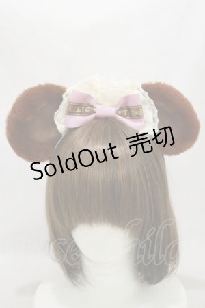 画像: Angelic Pretty / Bear’s Chocolaterieカフェカチューシャ  ブラウン/ピンク H-25-01-25-007-AP-AC-NS-ZH