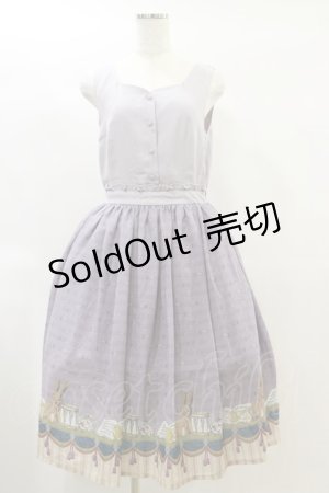 画像: axes femme POETIQUE / パルティシオン柄ワンピース M ラベンダー H-25-01-25-077-AX-OP-NS-ZH