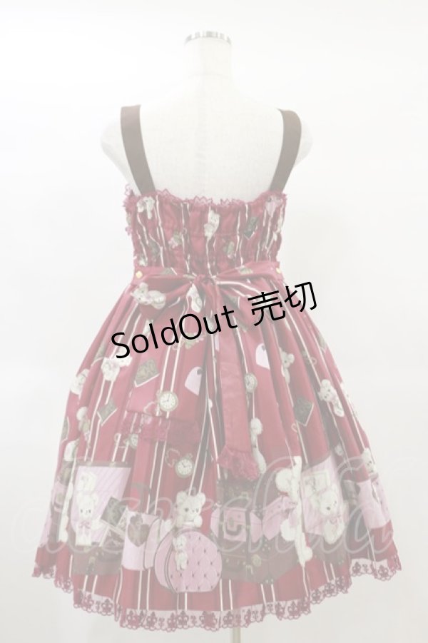 画像2: Angelic Pretty / Travelくまちゃんベルトジャンパースカート Free ワイン H-25-01-25-085-AP-OP-NS-ZH (2)