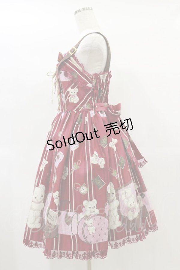 画像3: Angelic Pretty / Travelくまちゃんベルトジャンパースカート Free ワイン H-25-01-25-085-AP-OP-NS-ZH (3)