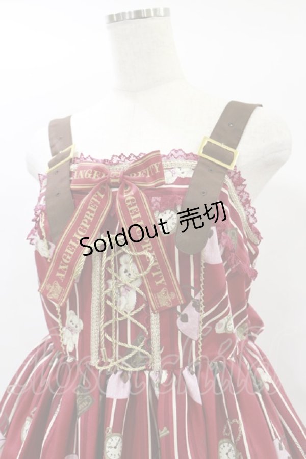 画像4: Angelic Pretty / Travelくまちゃんベルトジャンパースカート Free ワイン H-25-01-25-085-AP-OP-NS-ZH (4)