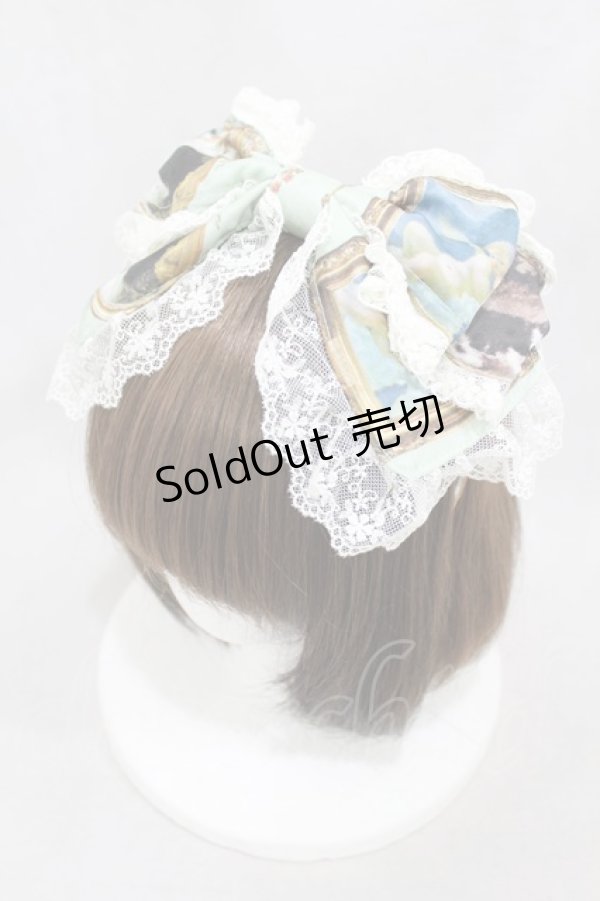 画像1: BABY,THE STARS SHINE BRIGHT / Mon Chouchou Hermitage柄カチューシャ  ミント H-25-01-25-1006-BA-AC-NS-ZH (1)