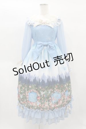 画像: BABY,THE STARS SHINE BRIGHT / 月夜の森の AURORA Soiree柄ワンピース Free サックス H-25-01-25-1056-BA-OP-NS-ZH