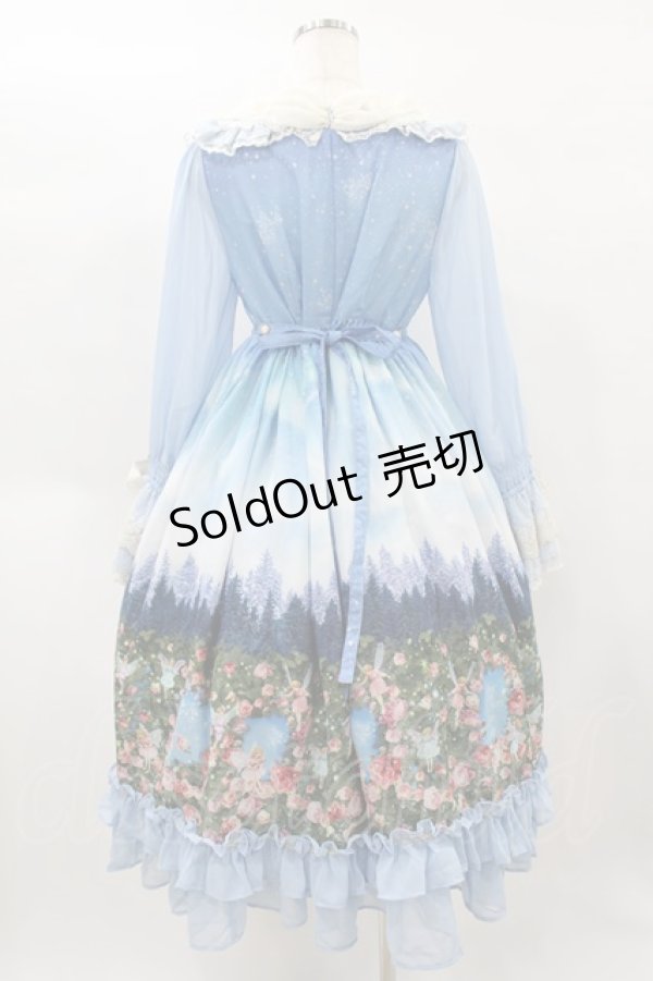 画像2: BABY,THE STARS SHINE BRIGHT / 月夜の森の AURORA Soiree柄ワンピース Free サックス H-25-01-25-1056-BA-OP-NS-ZH (2)