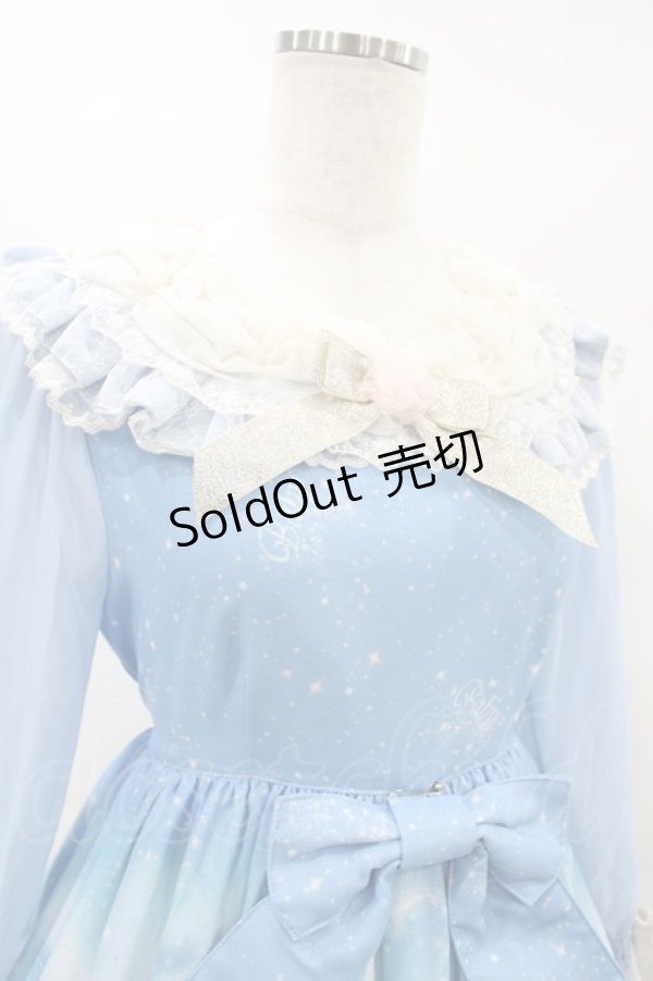 画像4: BABY,THE STARS SHINE BRIGHT / 月夜の森の AURORA Soiree柄ワンピース Free サックス H-25-01-25-1056-BA-OP-NS-ZH (4)