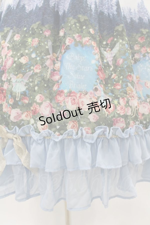 画像5: BABY,THE STARS SHINE BRIGHT / 月夜の森の AURORA Soiree柄ワンピース Free サックス H-25-01-25-1056-BA-OP-NS-ZH (5)