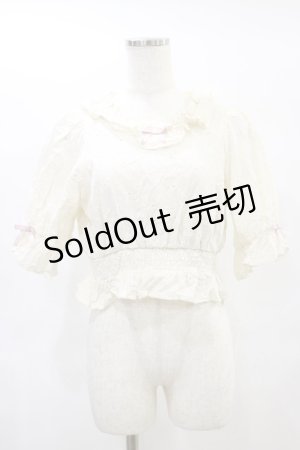 画像: axes femme kawaii / コットンレースブラウス M アイボリー H-25-01-25-051-AX-BL-NS-ZH