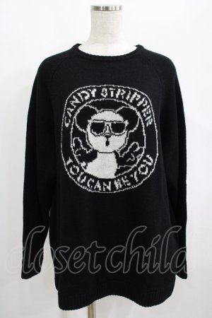 画像: Candy Stripper / YOU CAN BE YOU PEPE KNIT  2 黒 H-25-01-26-050-PU-TO-KB-ZT044