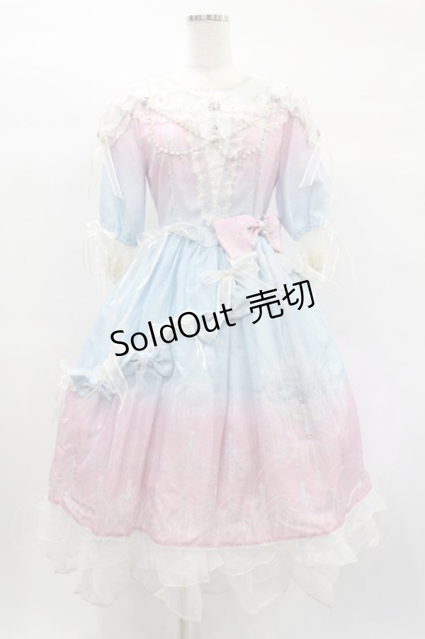 画像1: BABY,THE STARS SHINE BRIGHT / Le Palais d'Or et de Joie〜乙女たちは全ての輝きをまとって〜柄ワンピース Free ピンク H-25-01-26-1045-BA-OP-NS-ZH (1)