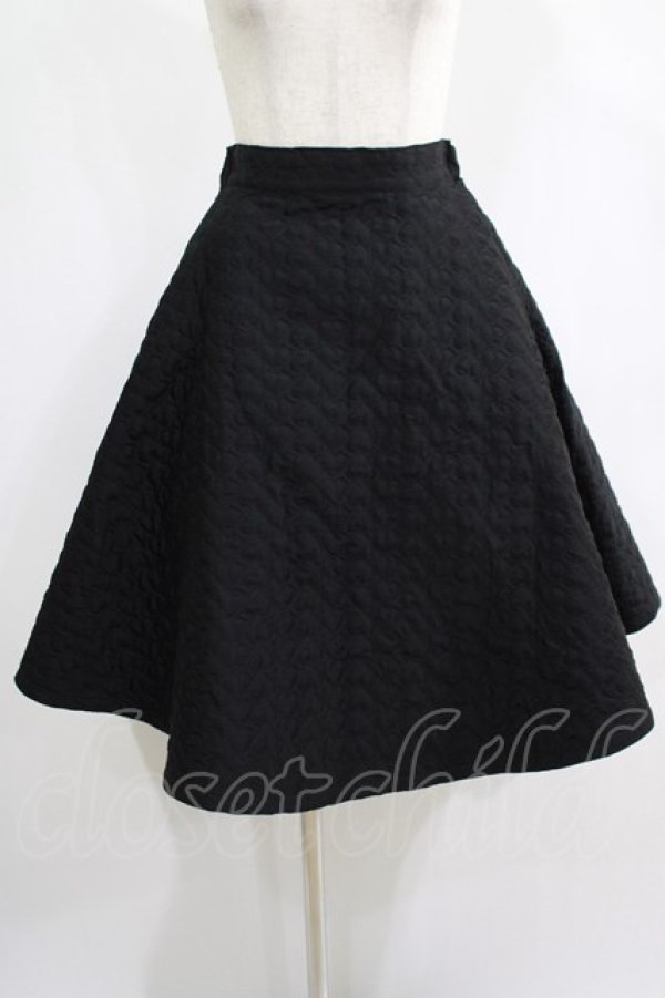 画像1: Candy Stripper / HEART QUILT SKIRT 1 黒 H-25-01-26-006-PU-SK-KB-ZT161 (1)