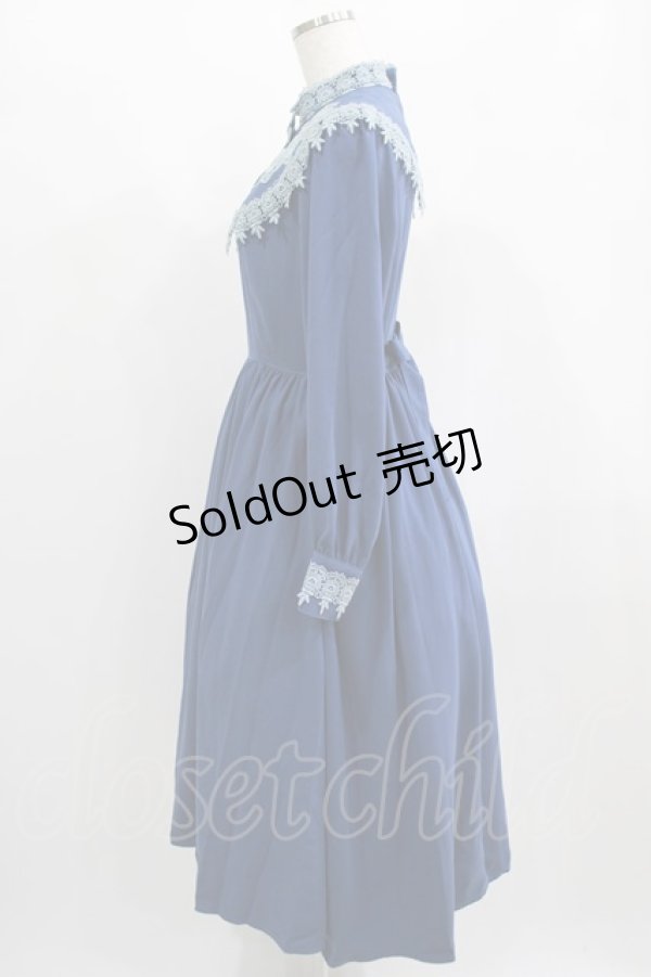 画像2: Innocent World / コーデリアローズワンピース M ロイヤルブルー×ライトブルー/Royal Blue×Light blue H-25-01-27-017-IW-OP-NS-ZH (2)