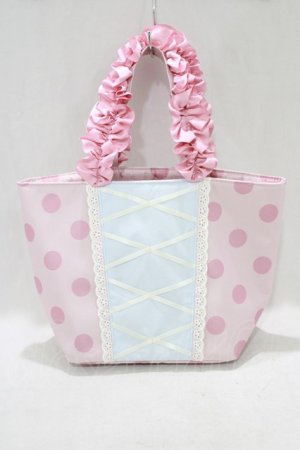 画像: Maison de FLEUR / Disney Collection『TOY STORY』ボー・ピープ/フリルハンドルトートバッグ  ピンク H-25-01-28-057-LO-BG-NS-ZH