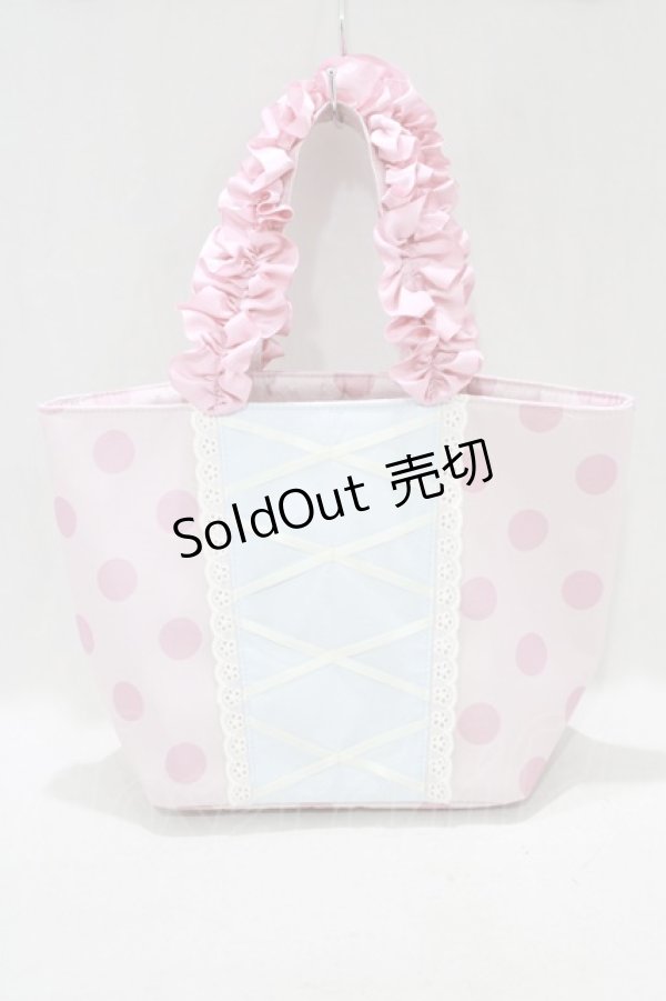 画像1: Maison de FLEUR / Disney Collection『TOY STORY』ボー・ピープ/フリルハンドルトートバッグ  ピンク H-25-01-28-057-LO-BG-NS-ZH (1)