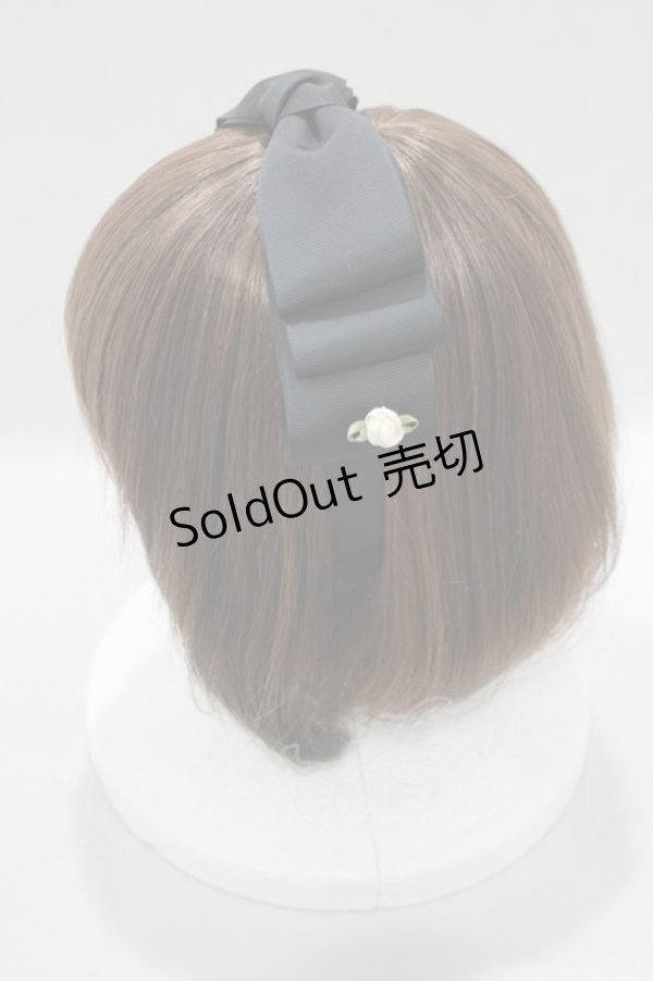 画像2: m petit by misako / NINA'sコラボ AM*NIリボンカチューシャ  ブラック H-25-01-28-068-LO-AC-NS-ZH (2)
