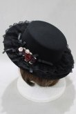 画像2: axes femme / 巻きバラレースカンカン帽 Free ブラック H-25-01-28-076-AX-AC-NS-ZH (2)
