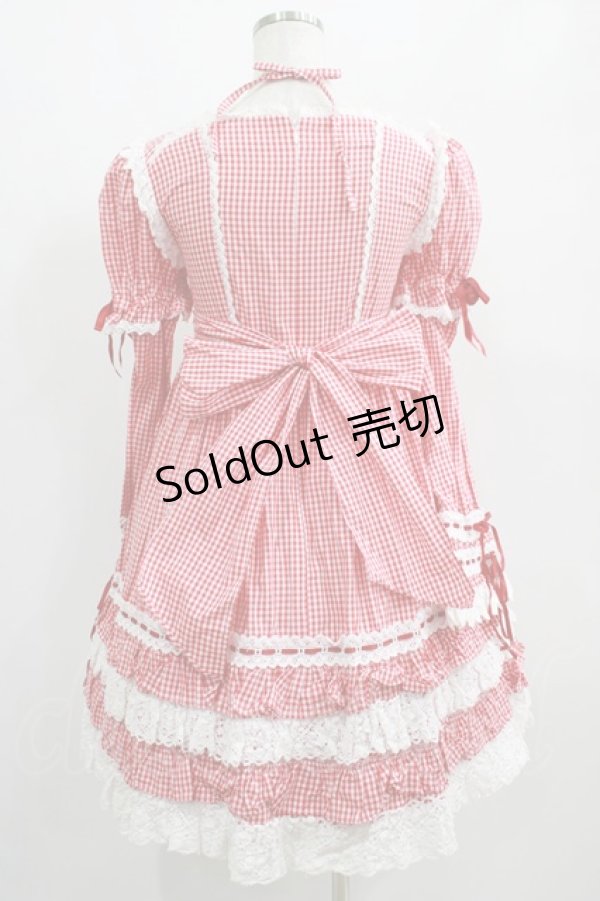 画像3: BABY,THE STARS SHINE BRIGHT / ギンガムチェック巻きバラドールワンピース（サンプル品） Free エンジ H-25-01-28-002-BA-OP-NS-ZH (3)
