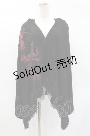 画像: Qutie Frash / フードポンチョ  黒 H-25-01-29-1052-QU-TO-KB-ZH