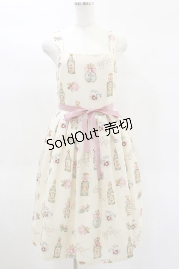 画像1: Emily Temple cute / Revivalノースリーブワンピース  Queen Marie柄アイボリー H-25-02-02-043-ET-OP-KB-ZH (1)