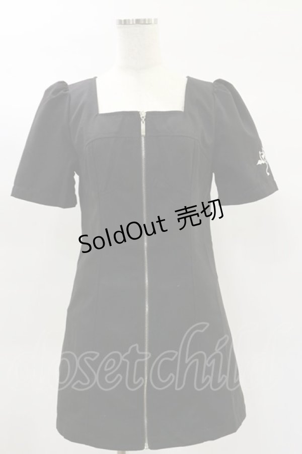 画像1: NieR Clothing / ミニタイトワンピース F 黒 H-25-02-02-050-PU-OP-KB-ZH (1)