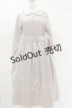 画像: merry jenny / スカラップカラーワンピース  ピンクベージュ×サックスチェック H-25-02-02-053-LO-OP-KB-ZH