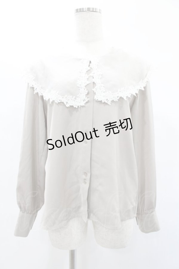 画像1: an another angelus / シアーケープカラーブラウス Free L/BEIGE H-25-02-02-1043-CA-BL-NS-ZH (1)